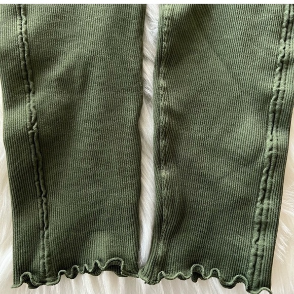 NWT NUX For the Frill High Rise Ribbed 7/8 Leggings Olive Green Size M/L NEW! - Picture 9 of 16